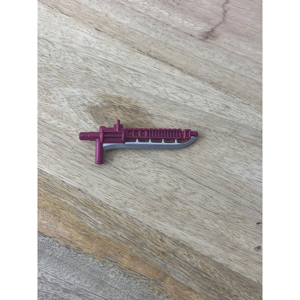 Transformers G1 Vintage Maroon Silver Rifle Blade Action Figure Weapon Accessory